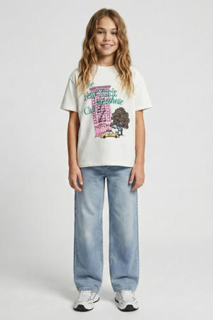 straight leg jeans light blue denim