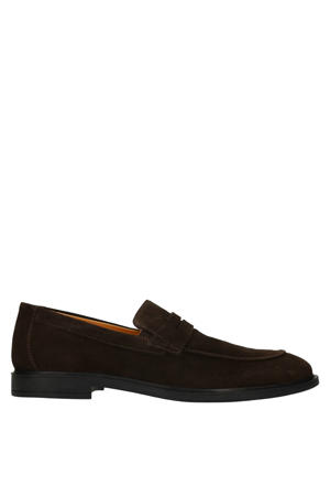 suède loafers bruin