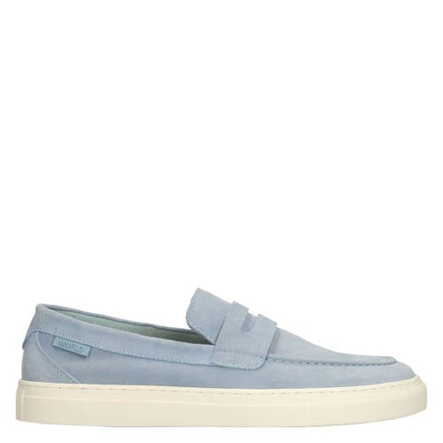 Manfield suède loafers lichtblauw afbeelding