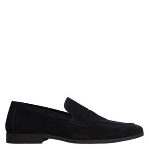 suède loafers donkerblauw