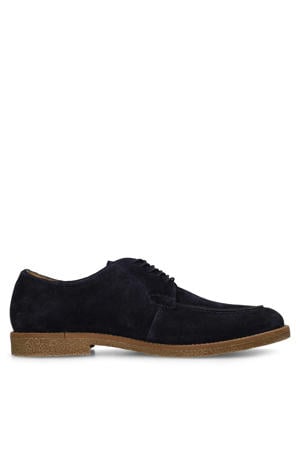 suède veterschoenen donkerblauw