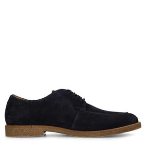suède veterschoenen donkerblauw