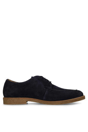 suède veterschoenen donkerblauw