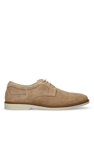 suède veterschoenen cognac