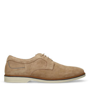 suède veterschoenen cognac