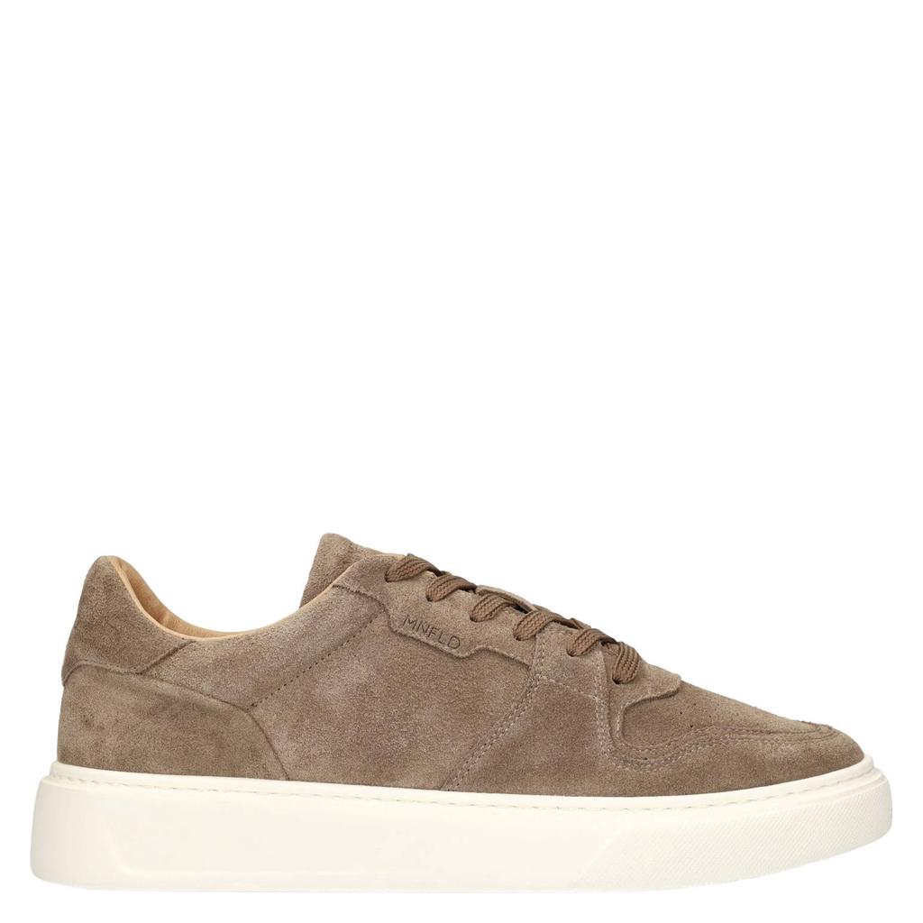 Taupe heren Manfield suède sneakers met veters