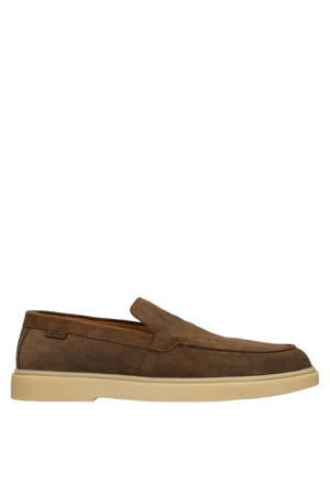suède loafers bruin