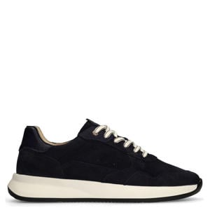 suède sneakers donkerblauw