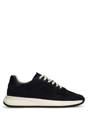 suède sneakers donkerblauw