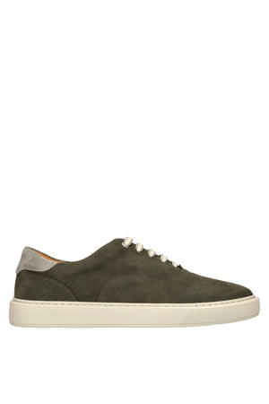 suède sneaker groen