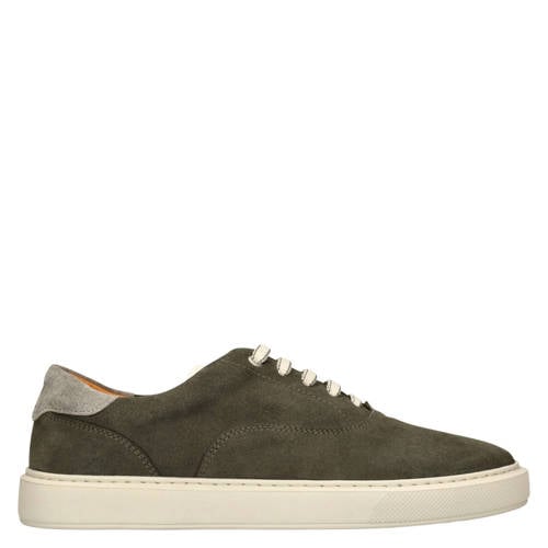 Manfield suède sneaker groen