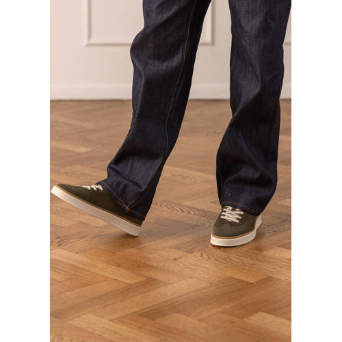 Manfield suède sneakers donkergroen afbeelding