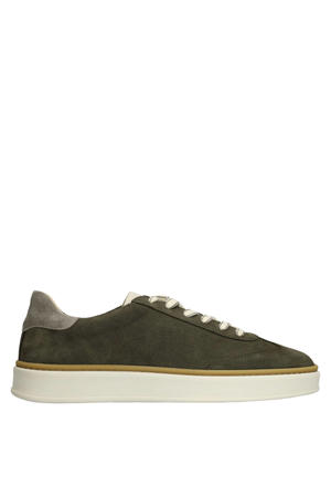 suède sneakers donkergroen