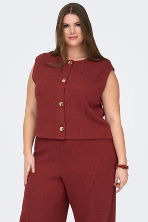gebreid vest rood