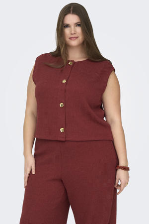 gebreid vest rood