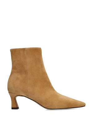 suède enkellaarzen beige