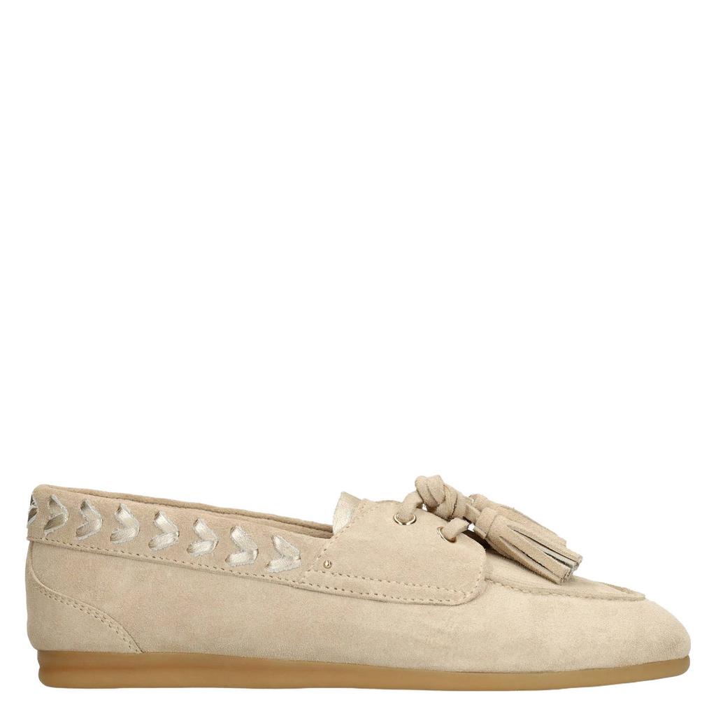 Beige dames Manfield suède loafers