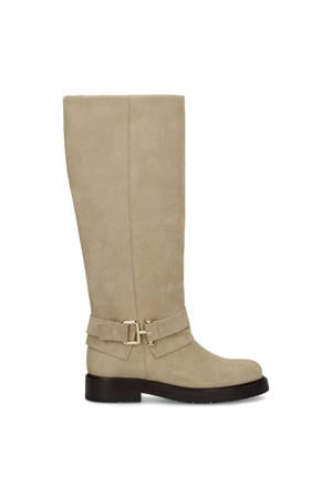 suède bikerboots beige