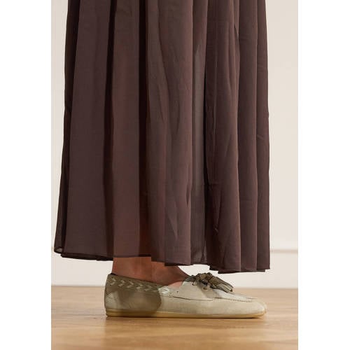 Manfield suède loafers groen
