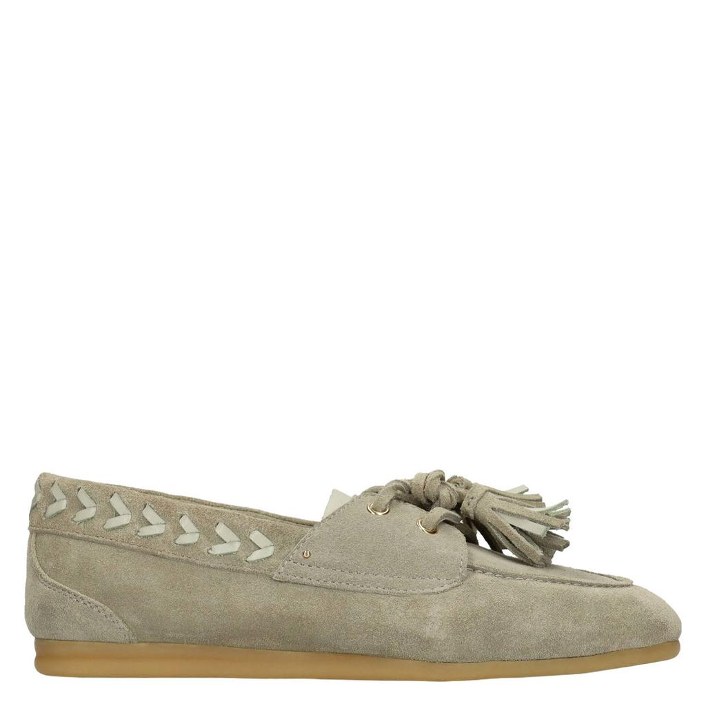 Groene dames Manfield suède loafers