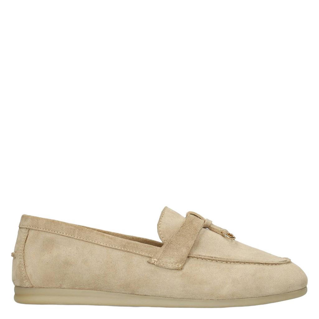 Beige dames Manfield suède loafers