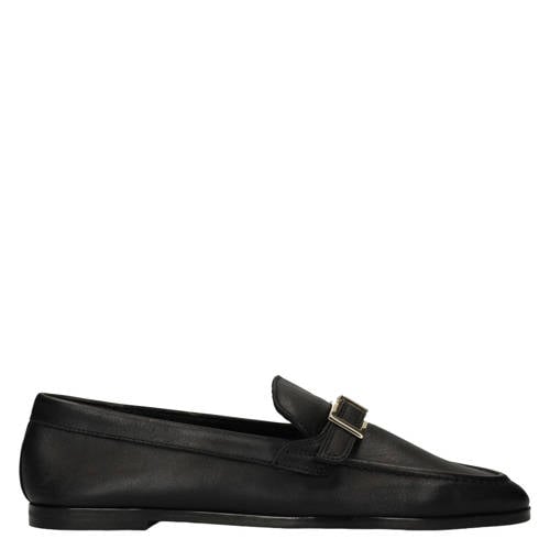 Manfield leren loafers zwart afbeelding