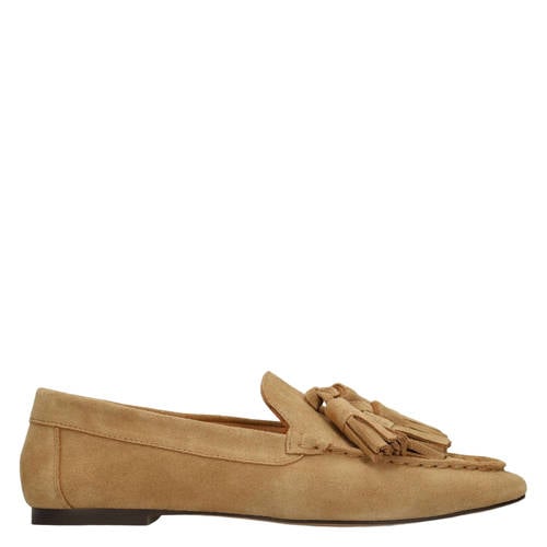 Manfield suède loafers beige afbeelding