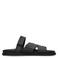 Manfield leren slippers zwart