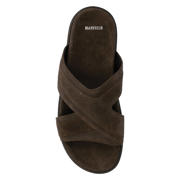 thumbnail: Manfield suède slippers donkerbruin