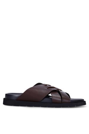 leren slippers bruin