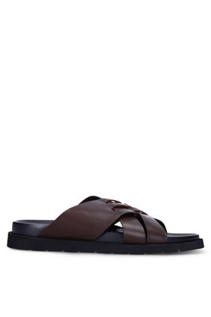 leren slippers bruin