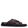 Manfield leren slippers bruin
