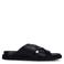 Manfield leren slippers zwart