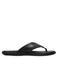 Manfield leren teenslippers zwart