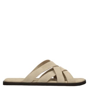 suède slippers beige
