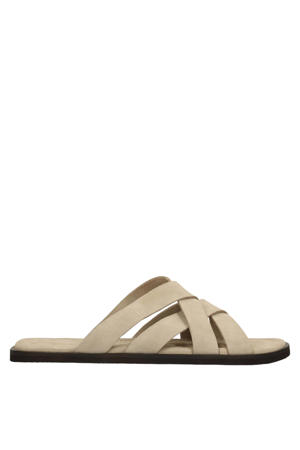 suède slippers beige