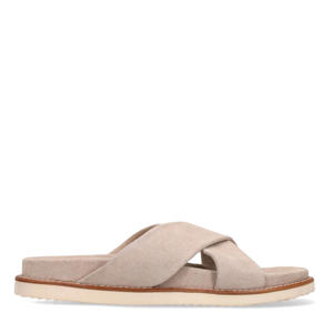 suède slippers beige