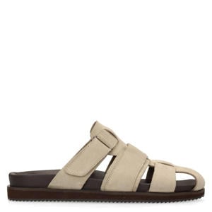 suède slippers beige