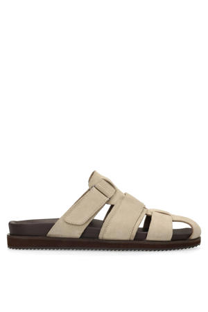 suède slippers beige