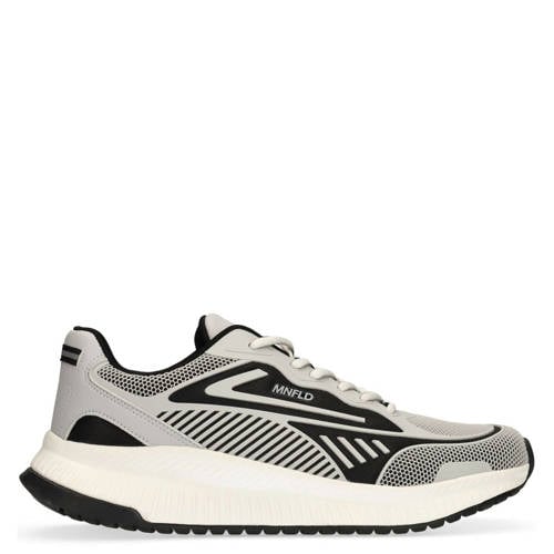 Manfield leren sneakers grijs afbeelding