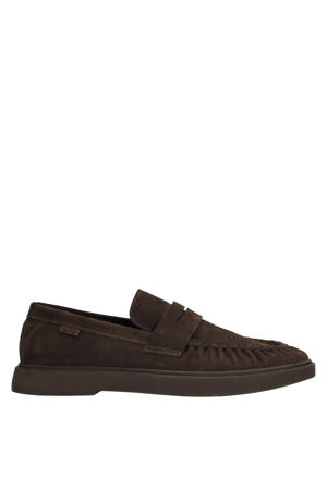 suède loafers bruin