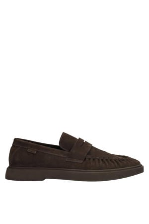 suède loafers bruin