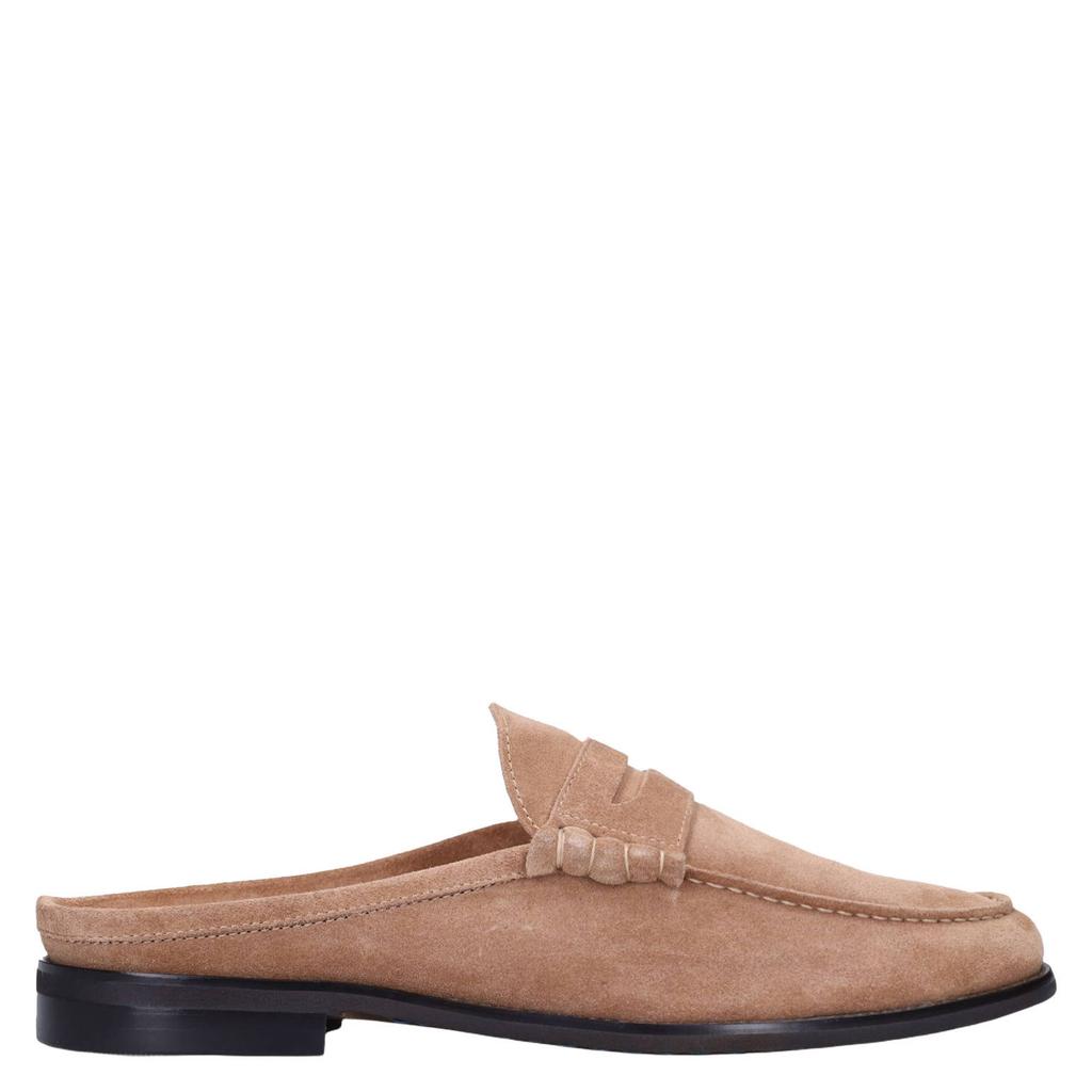 Beige heren Manfield suède slippers
