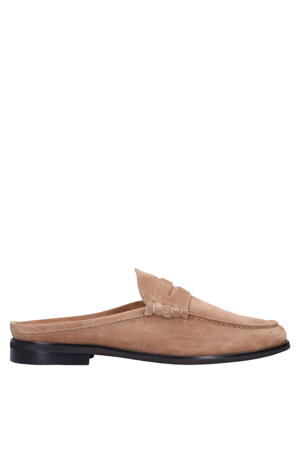 suède slippers beige