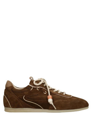 suède sneakers bruin