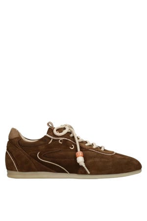 suède sneakers bruin