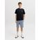 JACK & JONES JUNIOR regular waist sweatshort grijsblauw