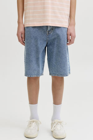 short medium blue denim