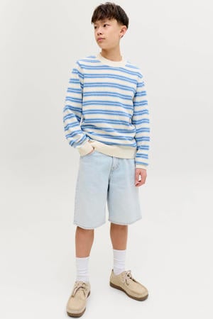 baggy high waist short light blue denim
