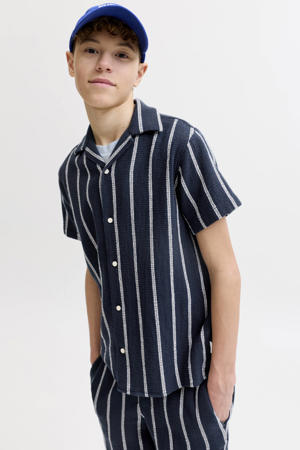 relaxed casual overhemd donkerblauw